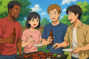 国際交流アウトドアクッキングBBQ　７月２７日(日）