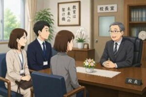 ガイダンスに向けて学校の様子を知るため学校訪問しています　都立田柄高校と一橋高校を紹介します