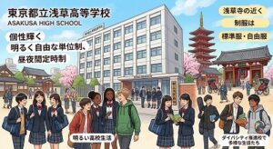 単位制、三修制の昼夜間定時制　都立浅草高校　を紹介します